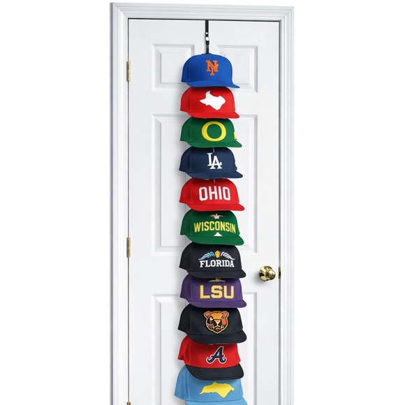 Perfect Curve CapRack 36 Hat Organizer Over Door Closet Cap Holder - Picture 6 of 9